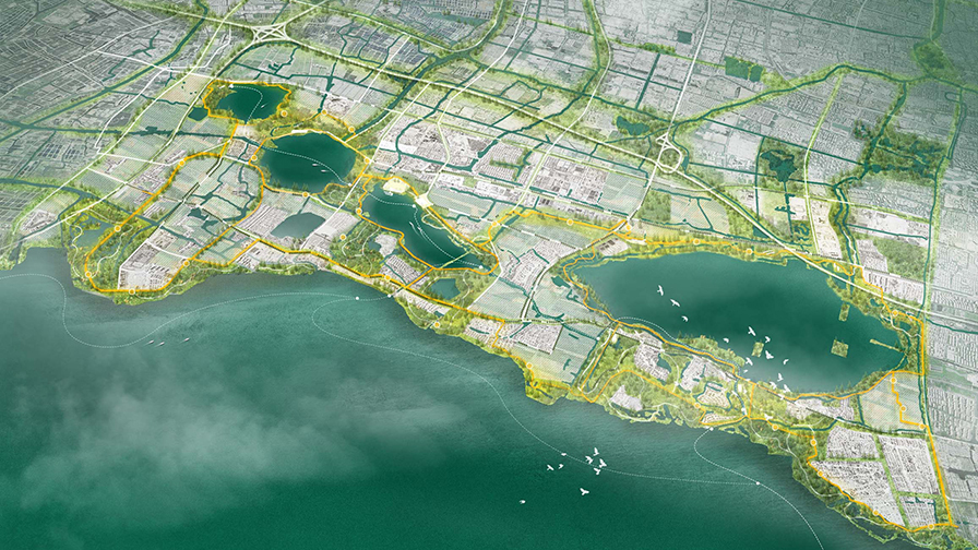 昆山巴城五湖區：為永續未來提供開放空間、步道及水域設施
