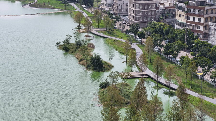 「河海中繼站．水森華興池」埤塘公園生態綠化與設施活化景觀營造
